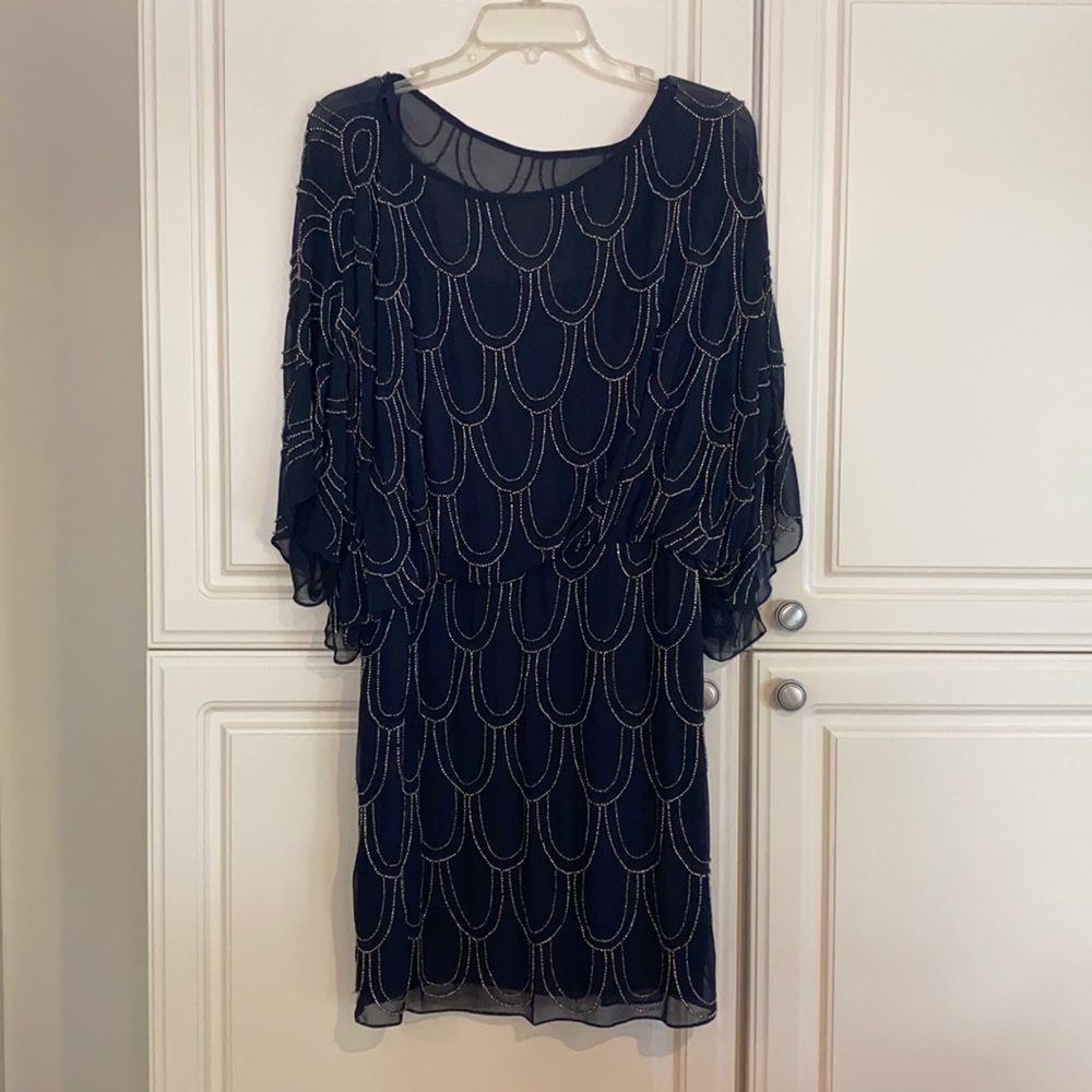 Size 12 Navy Cocktail Dress by Caché